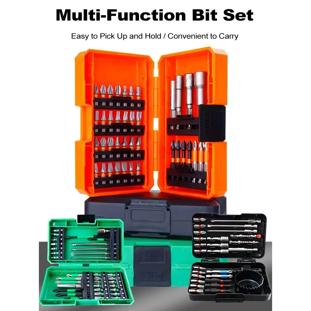 

27/35/39Pcs Bits Drill Bits Set Hexagon Bits Hole Bit Screwdriver Bits Set Storage Case Heavy Duty Twist Sleeve