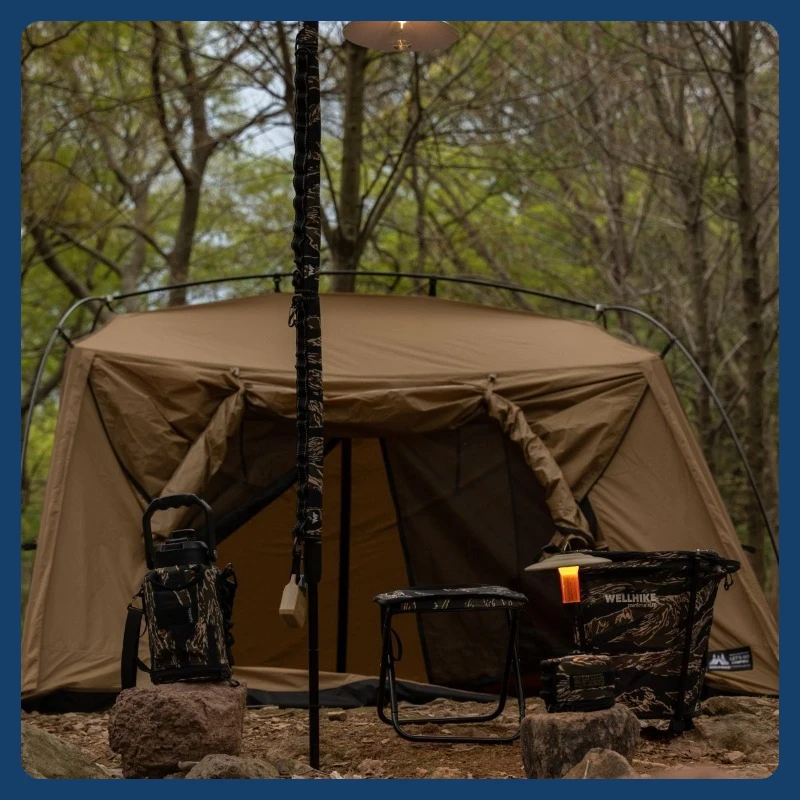 

Outdoor storage bucket Camping storage bucket Portable and easy to install Trash can Tent supplies