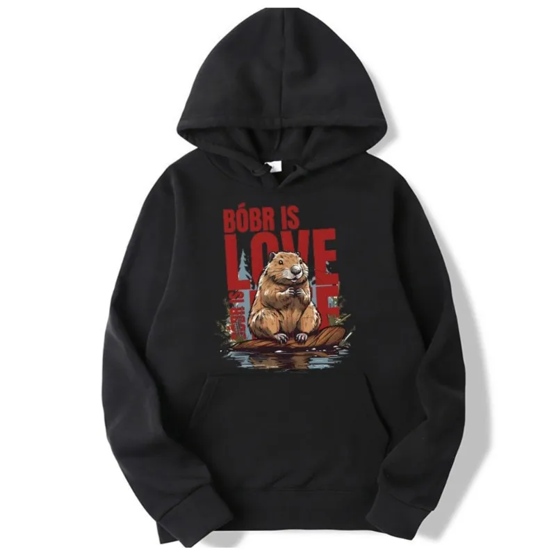 Synthwave Polish Beaver Meme Ja Pierdole  Bobr Bober Kurwa Hoodies Men Clothing Sweatshirts Outerwears Blouse Tops Women Hoodies