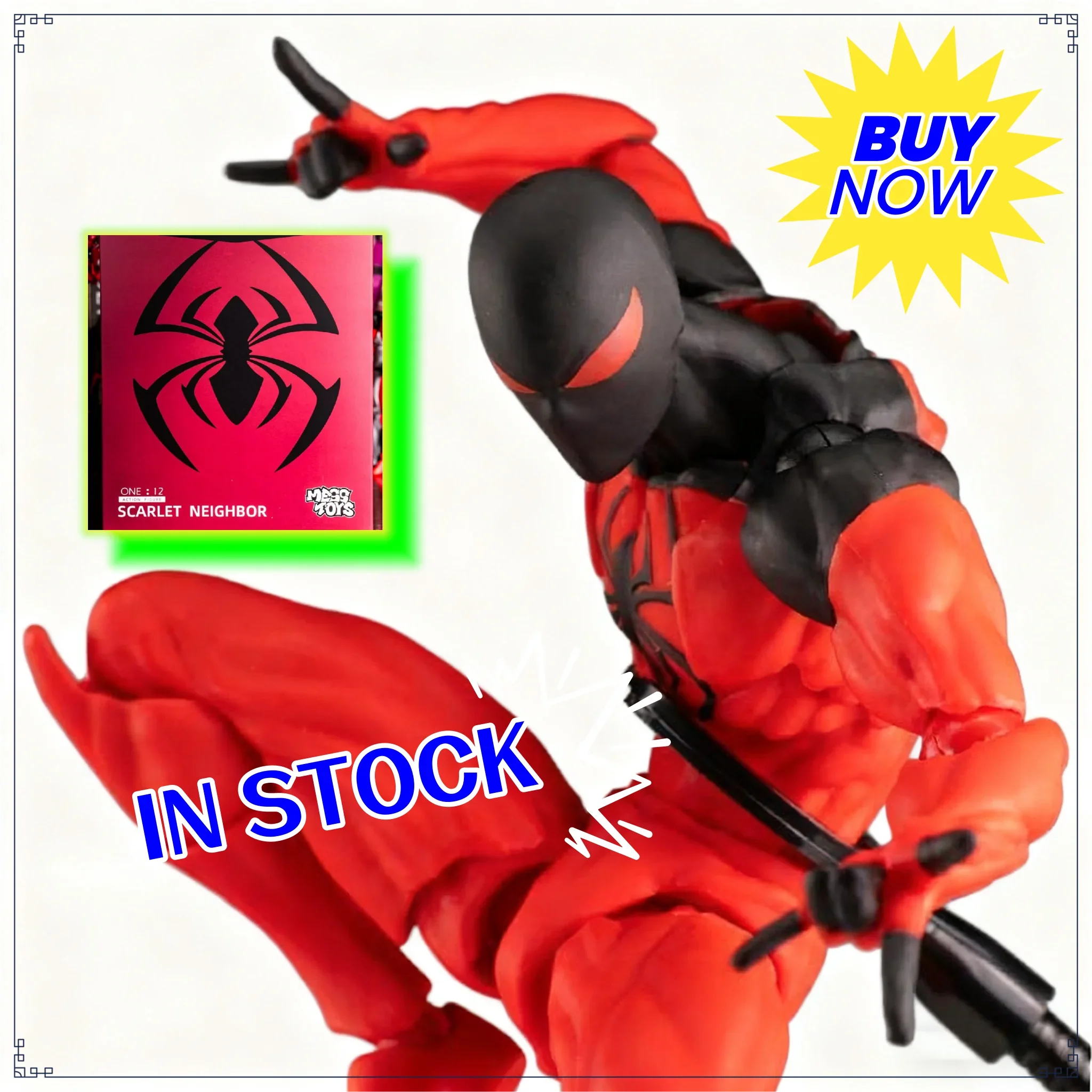 

Messtoys Spider-Man Series Action Figures Scarlet Spider Kaine Parker & Black Suit Symbiote In Stock Perfect Gift Toys for Fans