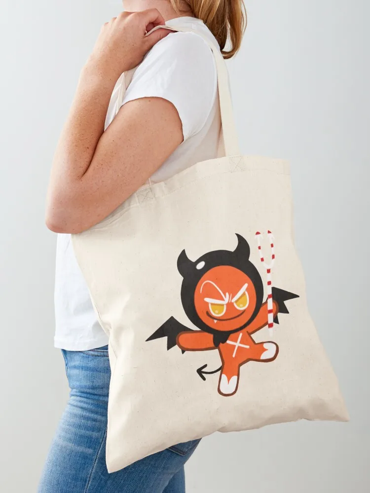 Devil Cookie! Cookie Run Kingdom Premium Tote Bag university shopper bag Women bags Canvas Tote Bag