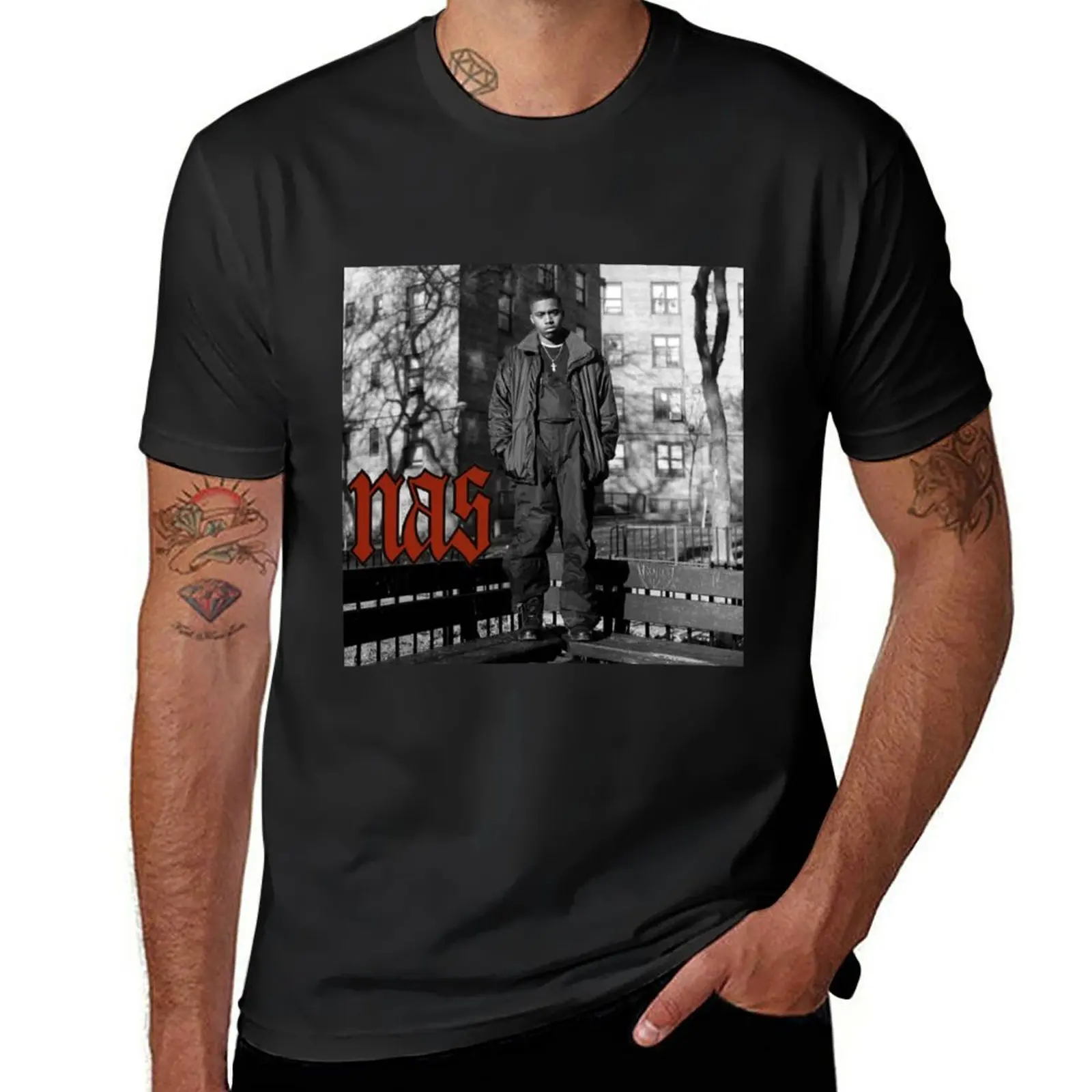 

New Nas Queensbridge T-Shirt Short t-shirt funny t shirt tops mens t shirts