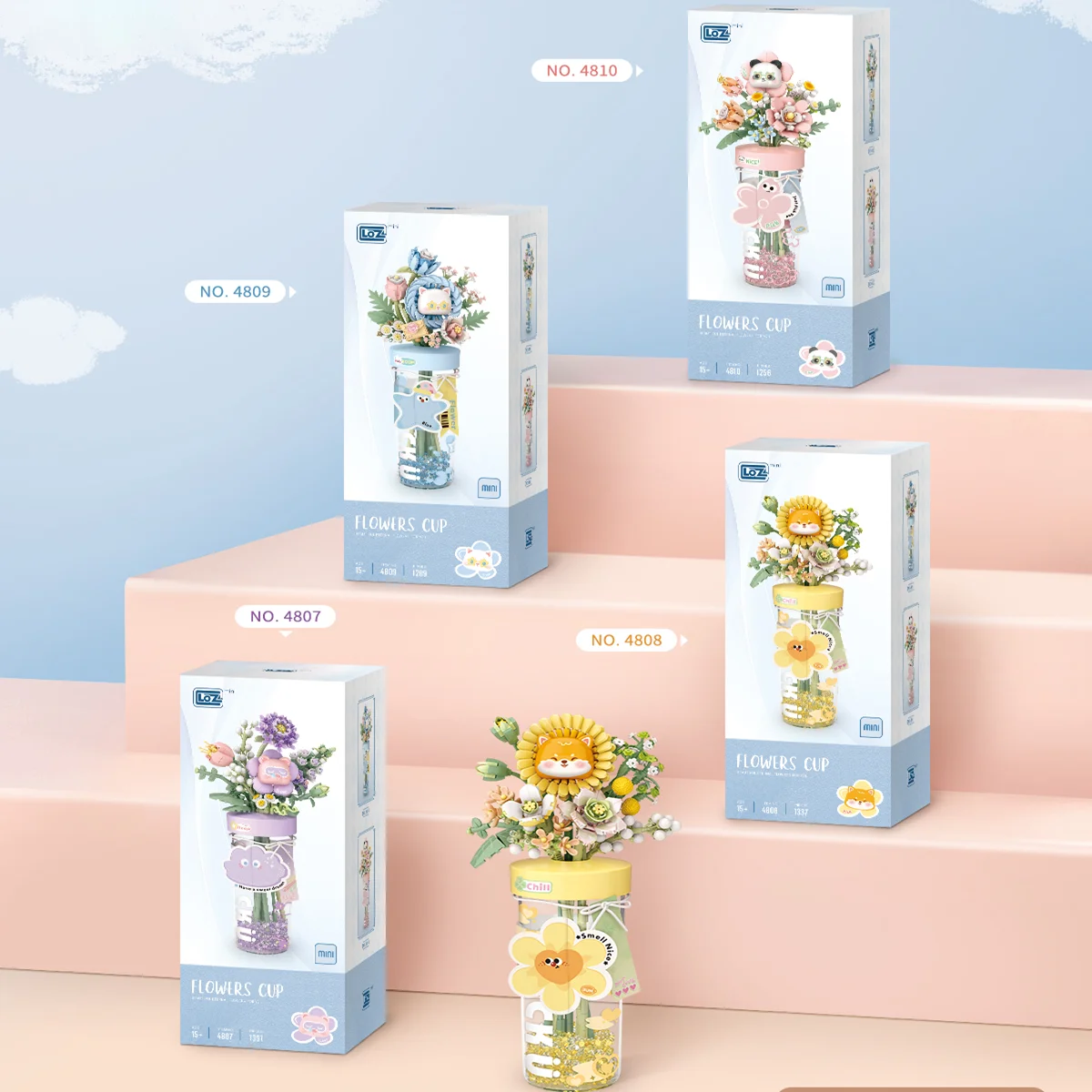 LOZ Presente de Dia dos Namorados para Meninas: Blocos de Construção Flor DIY Modelo Brinquedo de Montagem, Conjunto de Buquê Simulado, Presente de Aniversário para Meninas