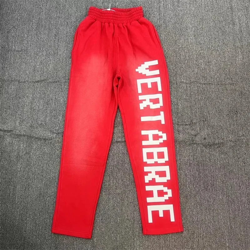 2024 Vertabrae Sweatpants 3D Letter Sports Casual Wash Pants