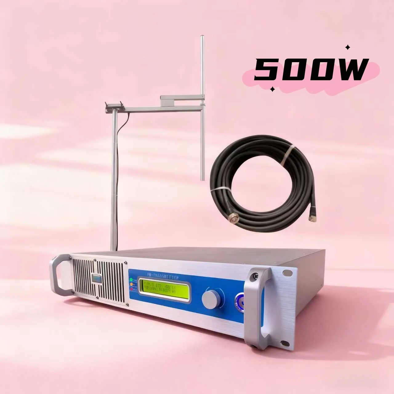 

110V & 220V Supported YXHT-500W FM Transmitter Kit, Energy-Efficient, Smart Fan Cooling for School, Community, Bus Terminal