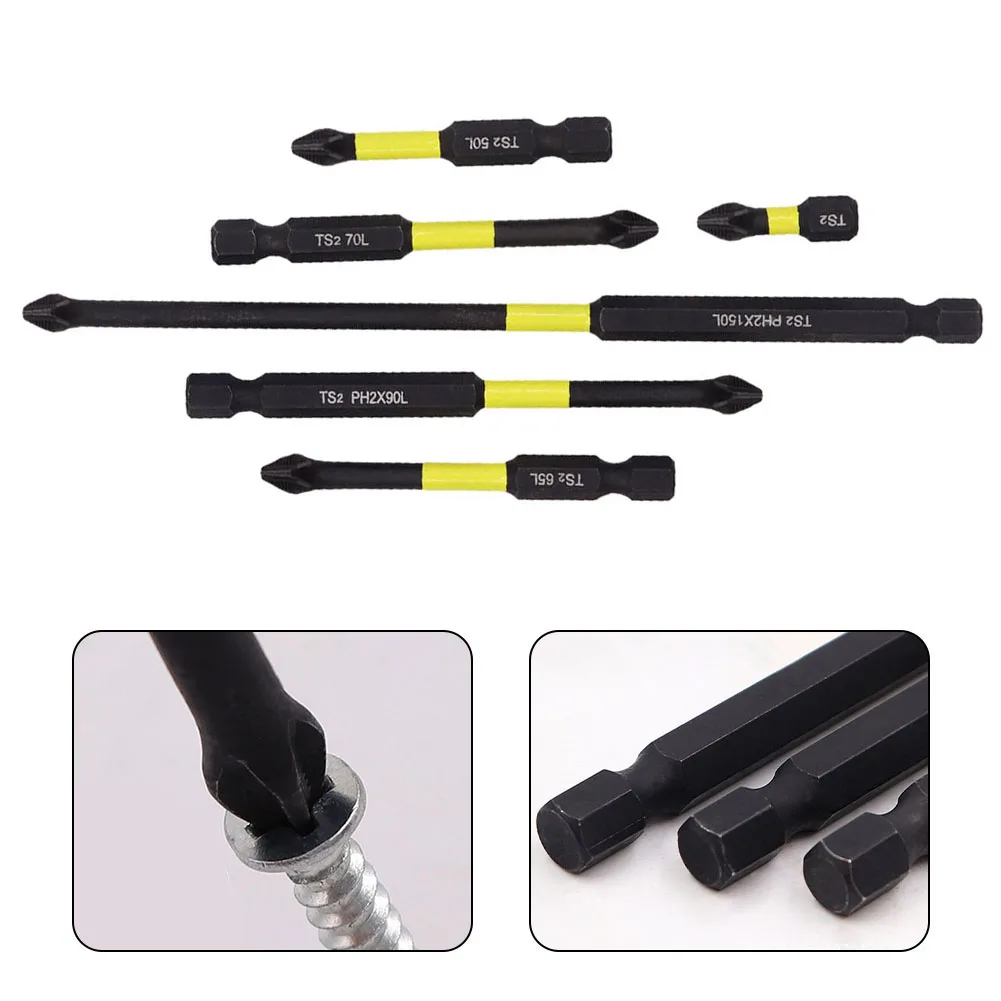 Imagem -04 - Anti Non-slip Cross Screwdriver Bits Cabeça Magnética do Lote Chave de Fenda Elétrica do Impacto Liga de Aço Parafuso Ph2 1pc