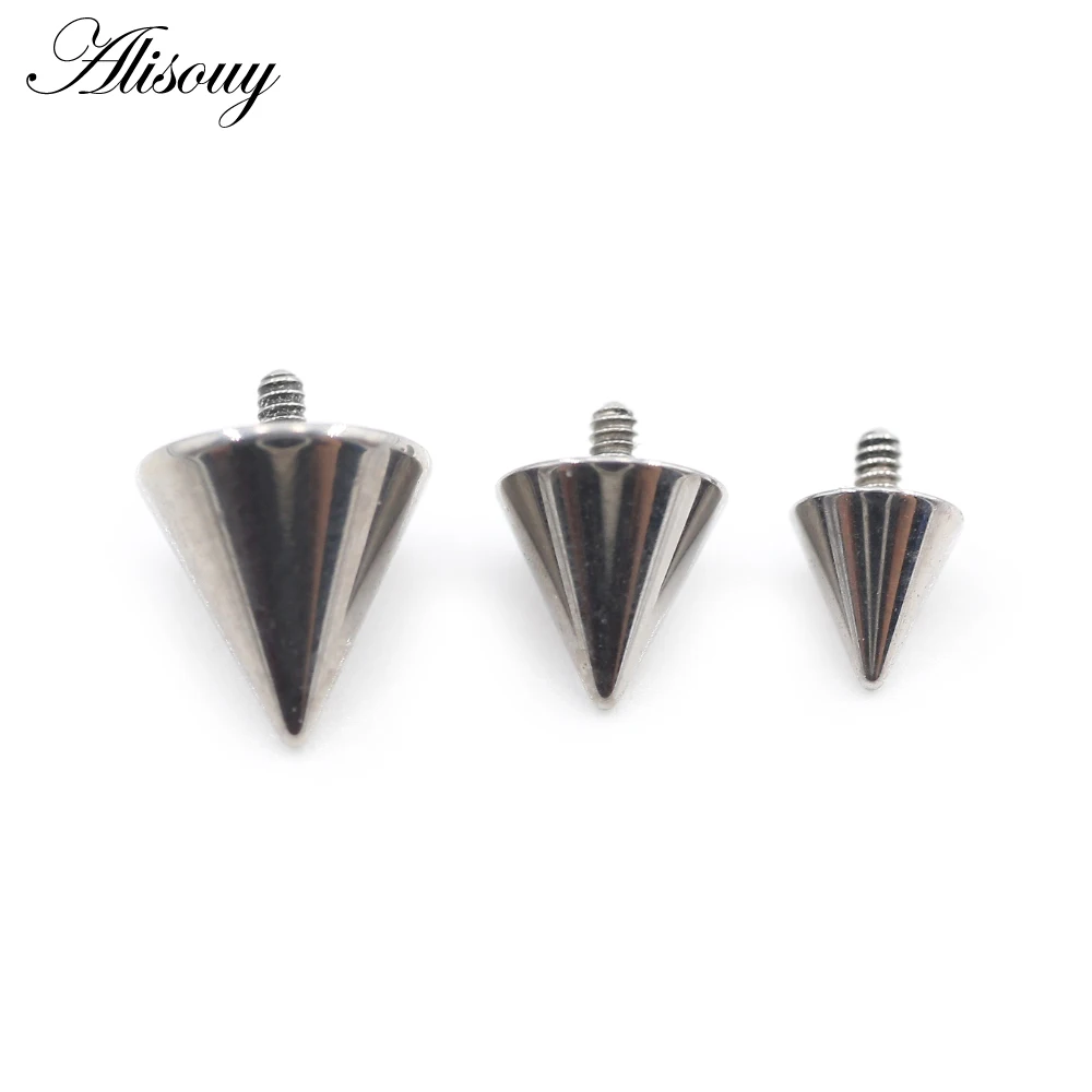 Titanium Externally Thread Cone Spike Rivet for Lip Labret