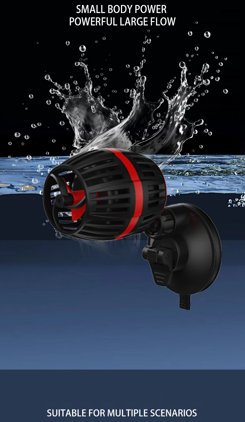 110V-240V fish tank wave pump bottom blow ultra-quiet small variable frequency circulation pump fecal blower sea tank flow pump