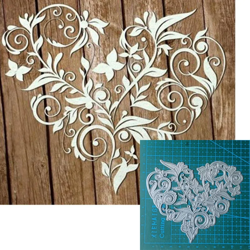 Heart flower butterfly metal cutting dies mold Scrapbooking paper craft knife mould blade punch template Embossing stencils