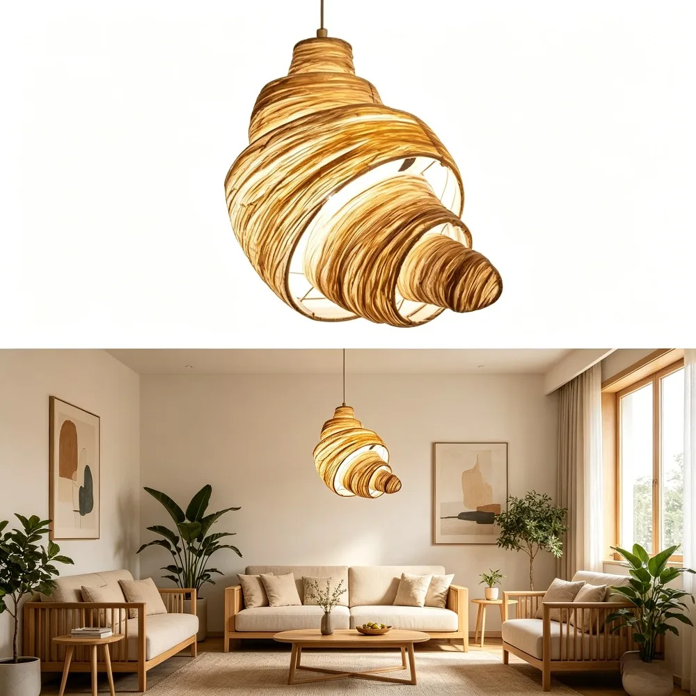 Creative Croissant Bar Pendant Light Bakery Baking Shop Decor Light Hotel Shop Cloth Chandelier Living Room for Mood Light