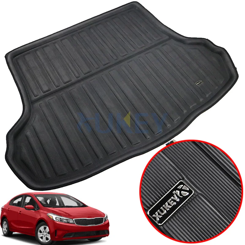 Rear Trunk Cargo Boot Liner Mat Floor Tray Carpet Protector For Kia Forte / Cerato K3 Sedan 2014 2015 2016 2017 2018