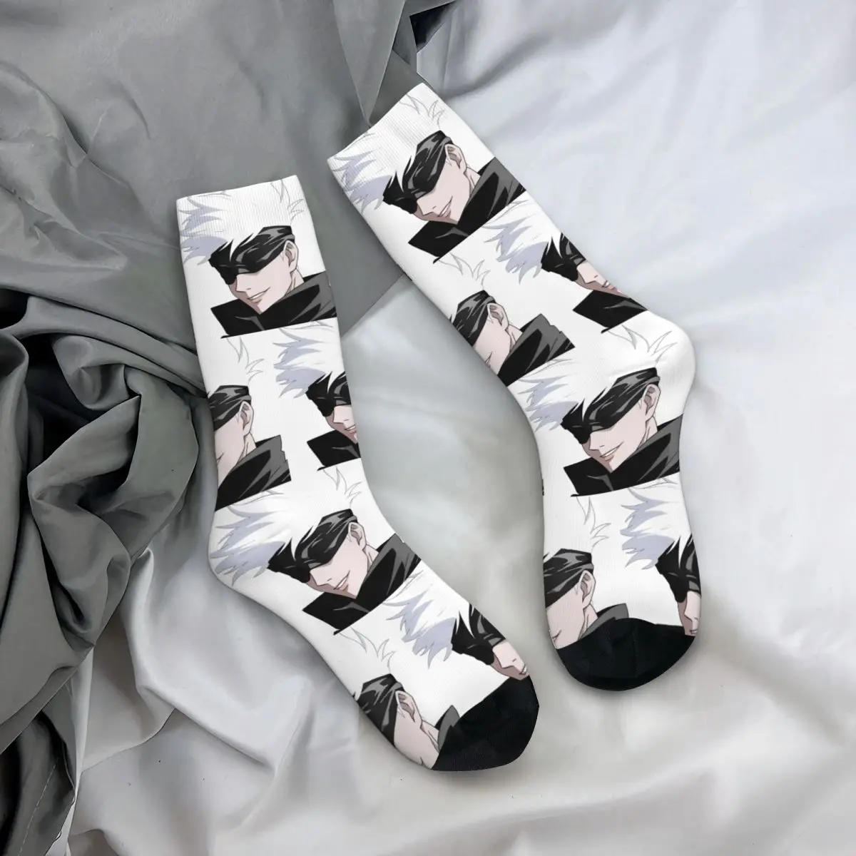 Jujutsu Kaisen Gojo Satoru Unisex Winter Socks Outdoor Happy Socks Street Style Crazy Sock