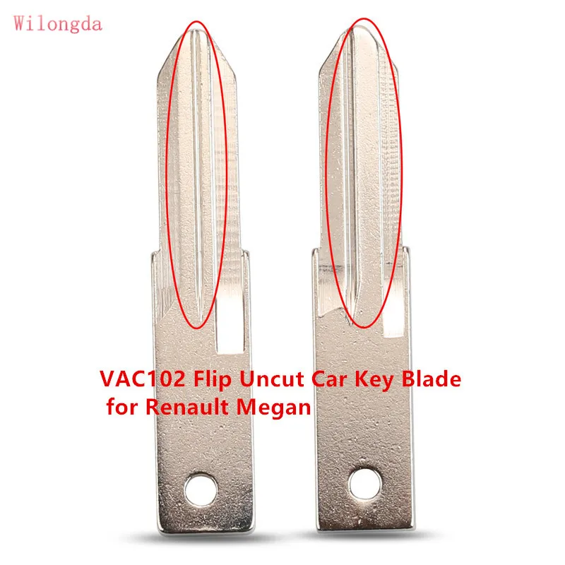 

10pcs/LOT Key Blade VAC102 Flip Uncut Car Key Blade for Renault Megan Modus Clio Modus Kangoo Logan Sandero Duster