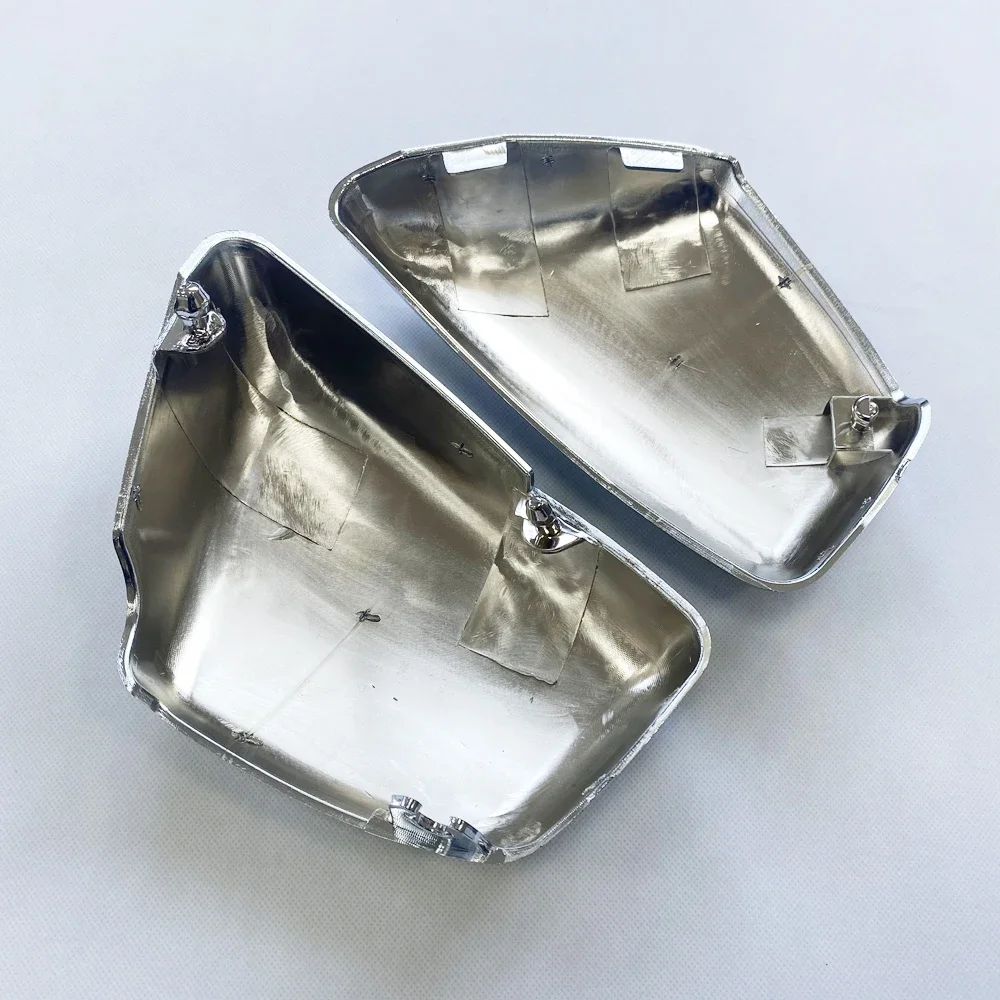 

Motorcycle Chrome Battery Fairing Cover Right Left Side Protector For Yamaha XV700 750 1000 1100 Virago 1984-Up Moto Parts