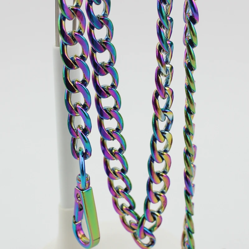 60cm-130cm High quality width 11mm Rainbow Chains Shoulder Straps for Handbags Purses Bags Strap Replacement Handle Accessories