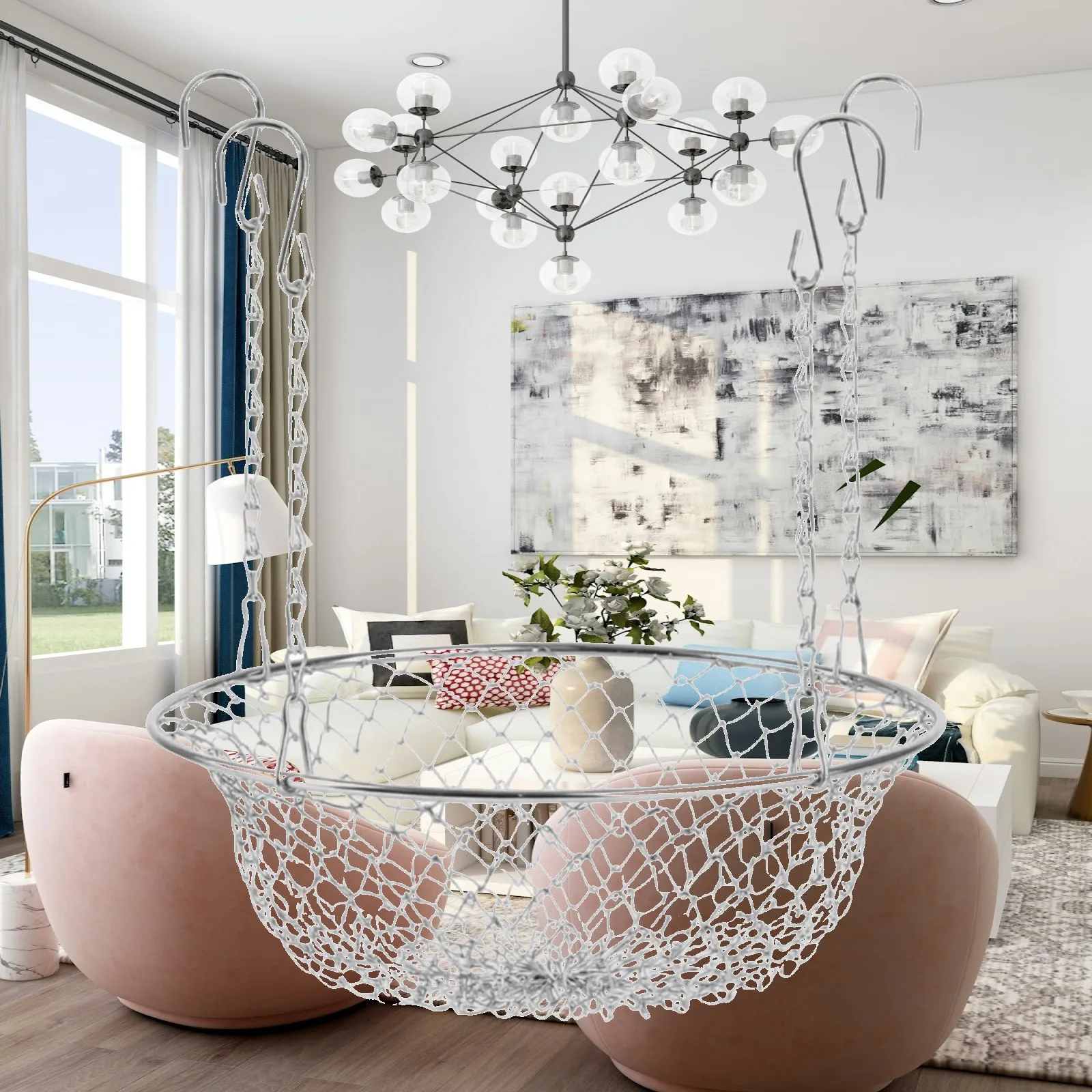 Adjustable Planter Insert for Pot Silver Sturdy Flower Container Interior Pad for Home Event Decoration