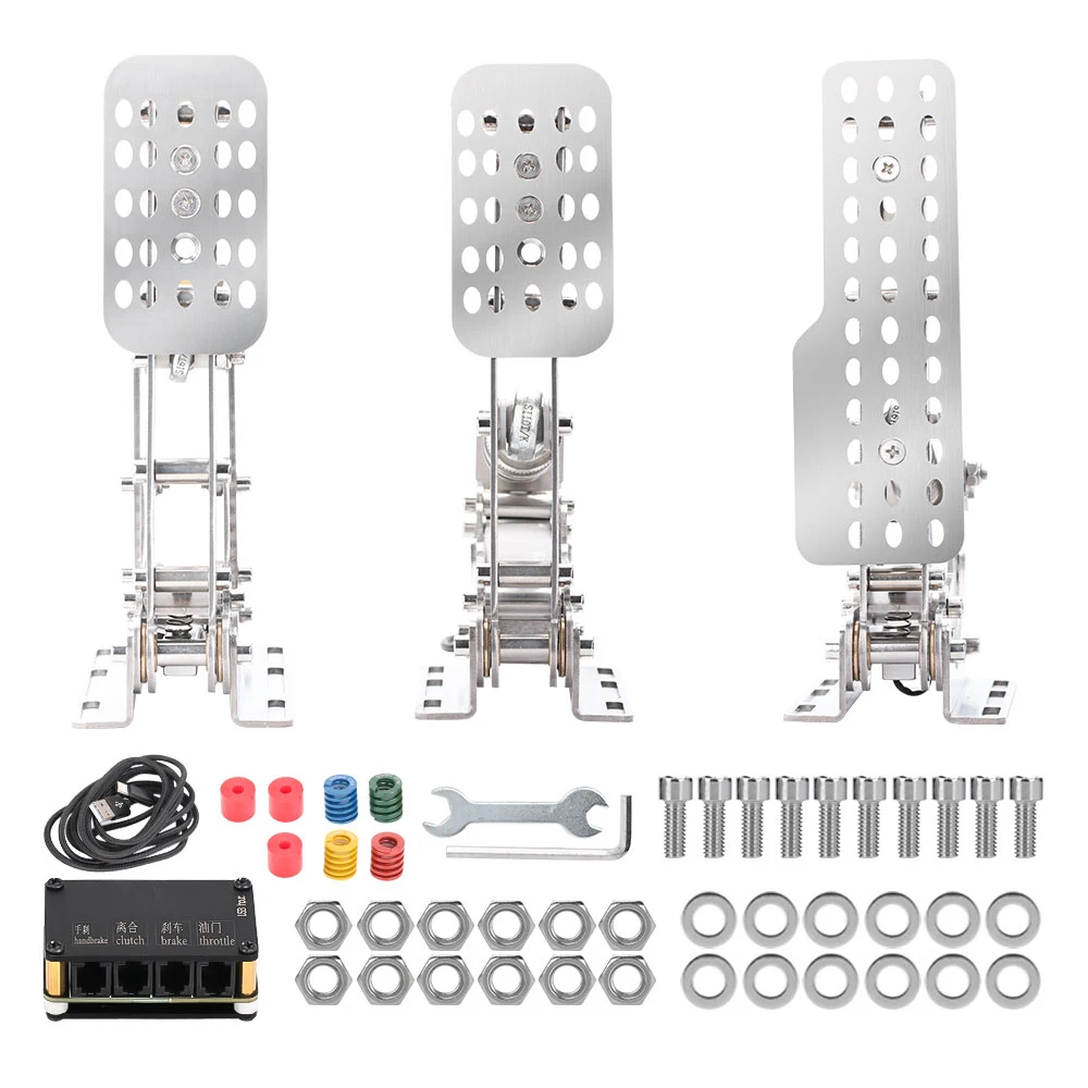 Racing Sim Cockpit  Pedals Simulator Steering Wheel Pc Pedal  3mm Load Cell Pedals