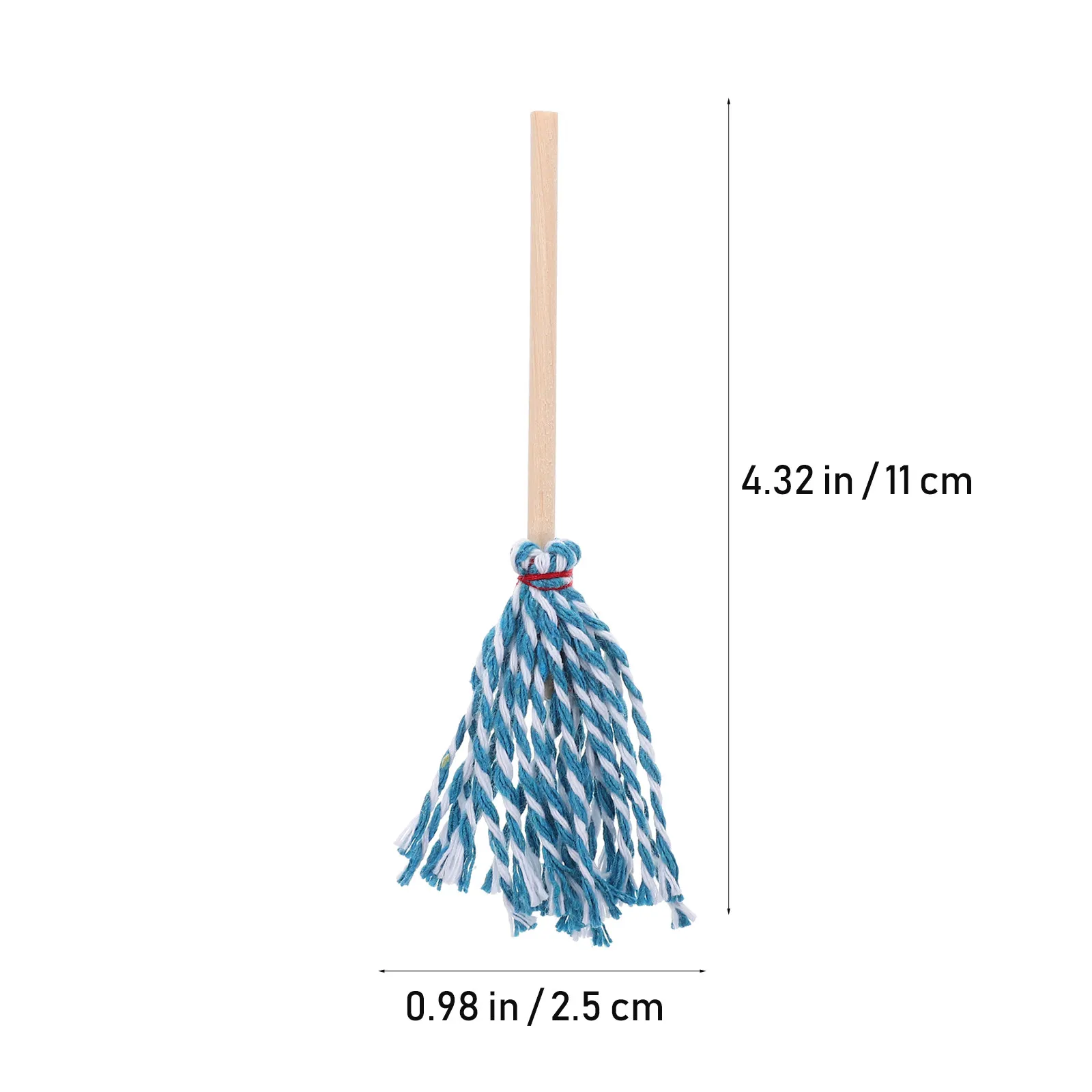 3Pcs Mini Mop Micro Landscape Decor Miniature Cleaning Tool Ornament for Mini House Home Decoration Photo Props Romantic Scene view 3