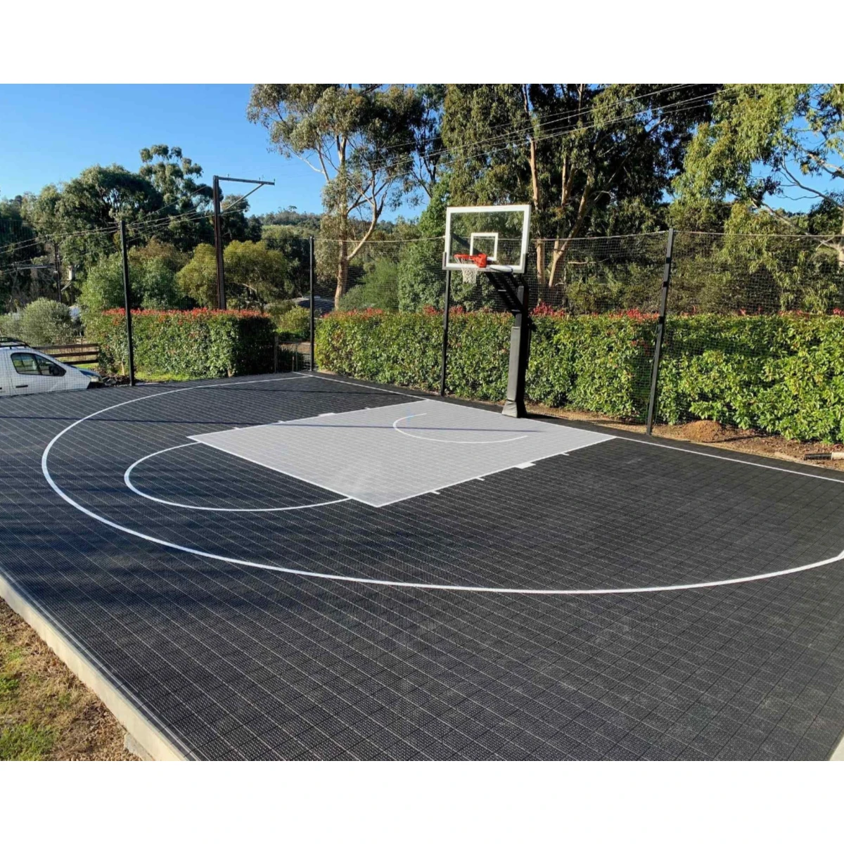 Home Gym And Basketball Court - Dalles de sol modulaires pour demi-terrain