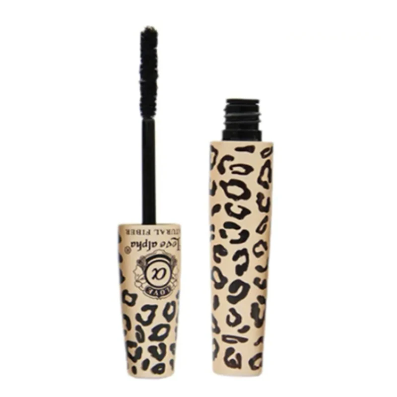 2Pcs/Set Wild Leopard 3D Mascara Rimel Fiber Lashes Makeup Set for Eyelashes Love Alpha Waterproof Double Lash Mascara Make Up