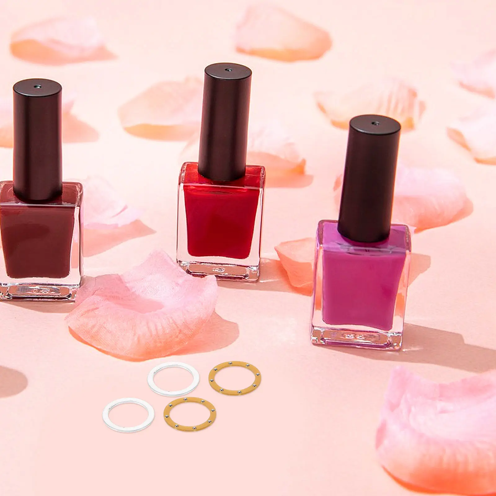 4세트 네일 드릴 핸드피스 부품 금속 와셔 가스켓 전동 네일 기계용 매니큐어 광택 교체 액세서리