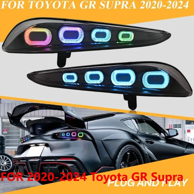 

Для Toyota GR Supra пара светодиодных задних фонарей RGB из углеродного волокна 2020-2024 гг.