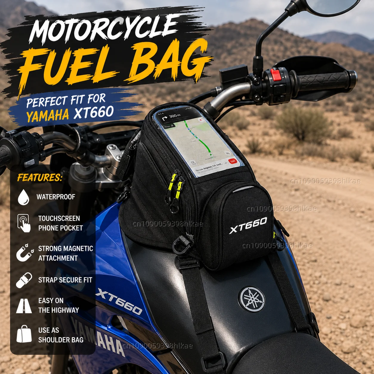 Nueva bolsa Universal magnética para tanque de combustible, paquete de navegación para teléfono de motocicleta, para YAMAHA XT660 X R Z XT660X XT660R XT660Z 2004-2020