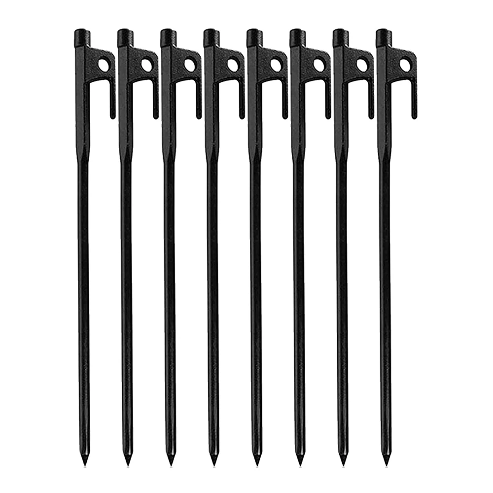 8 Pcs Tent Stakes, Heavy Duty Steel Tent Stakes, Canopy Stakes, Tent Pegs for Car Camping, Tarp, Shade Tent, Inflatables, Picnic