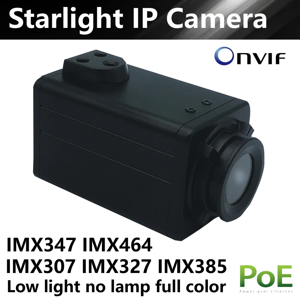 Imagem -02 - Starlight Mini Câmera ip Imx347 Imx464 Imx385 Imx307 Ipc Onvif Vídeo Vigilância Full Color Star Nível Super Black Light Lens