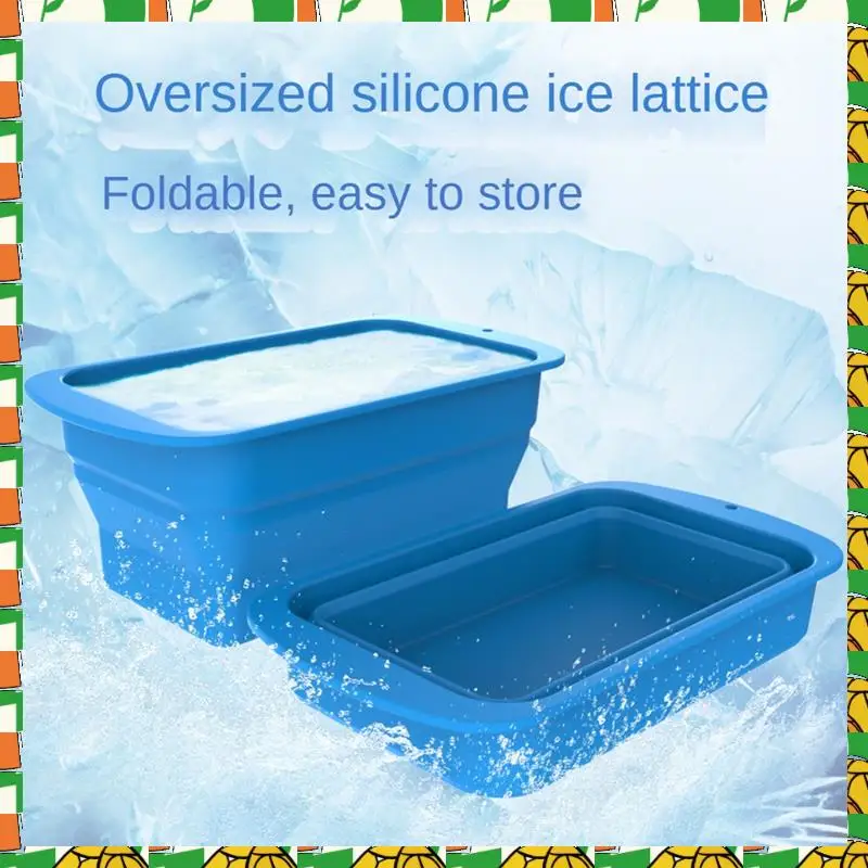 

Professional Tool 2PC Ice Block Mold Extra Large For Ice Bath Cold Plunge Tub Chiller Cooler Collapsible Stackable Silicone Mold