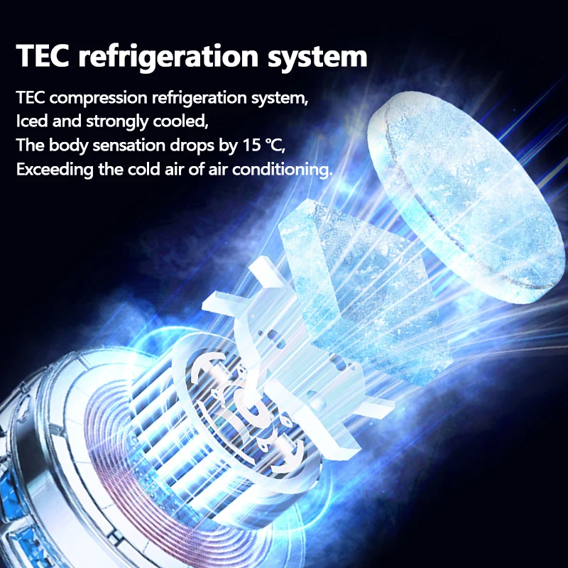 للطي مروحة التبريد الباردة الرياح أشباه الموصلات التبريد مروحة يدوية 4000mAh USB قابلة للشحن مروحة التبريد مبرد الهواء في الهواء الطلق
