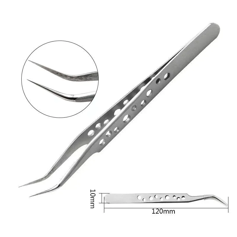 Industrial Precision Tweezers Anti-static Magnetic Stainless Steel Tweezers Set For Electronics Soldering Maintenance Hand Tools