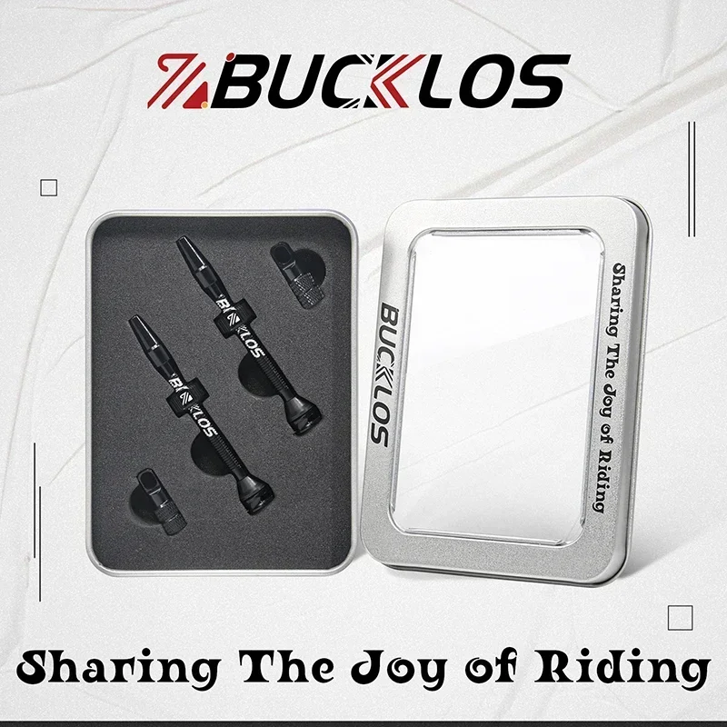 BUCKLOS-Presta Valves Stems liga de alumínio, bicicleta, MTB, Tubeless Rim Valve, 40mm, 44mm, 55mm, 60mm