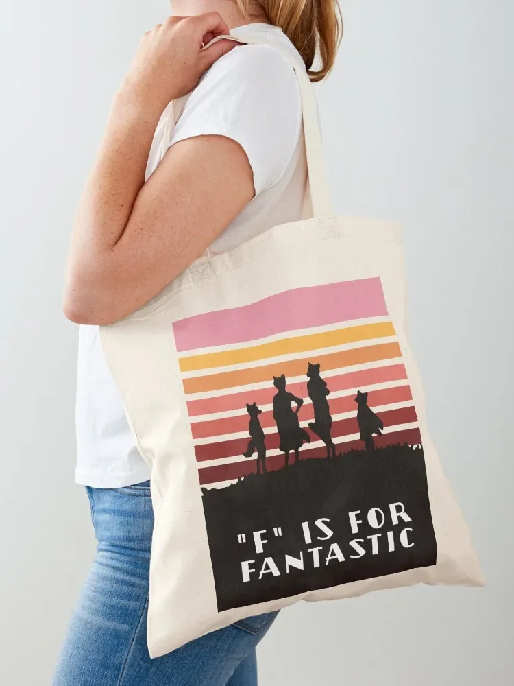 

F is for Fantastic Mr. fox and Family Tote Bag shopping bag sac pour femme Gift bag