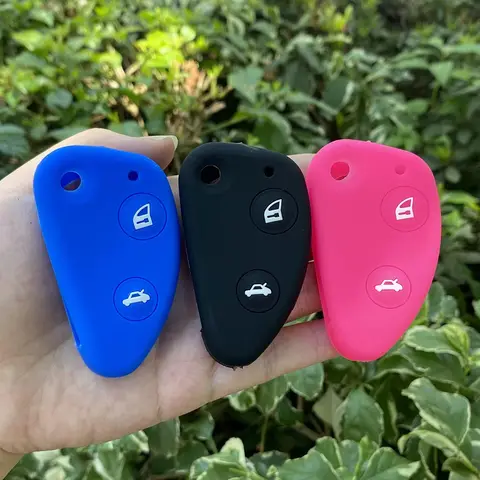 2 3 Buttons Silicone Car Key Cover Case Protect Skin Shell Holder for Alfa Romeo Gt 147 156 166 JTD TS Folding Remote Keychain alfa romeo 147 jtd reviews - №8