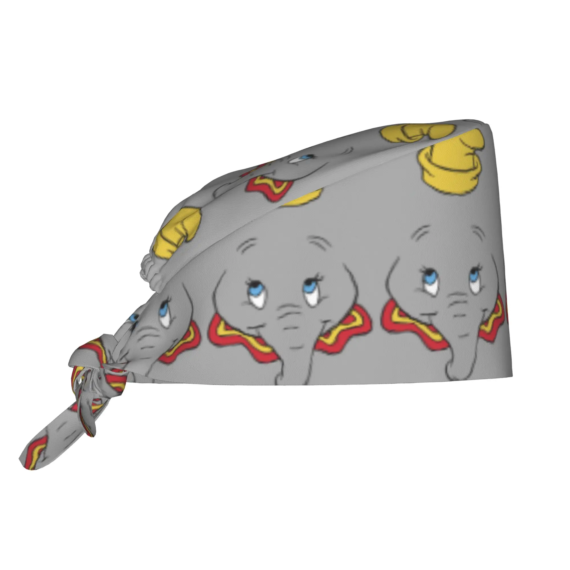Custom D-Dumboes Cartoon Scrubs Cap Surgical Hats Women Men Cute Elephant Operating Room Cap Nursing Cap Lab Works Hat