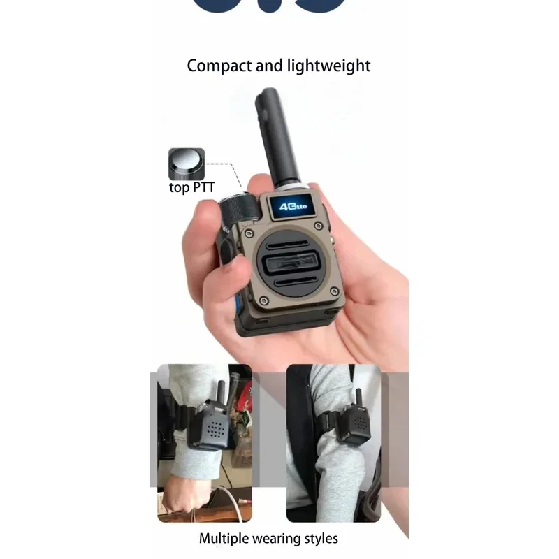 (Sea shipping) Network POC 100KM 200KM 5000KM Long Range Global GSM Handy Talky Real PTT SIM Card World Internet mobile radio view 4