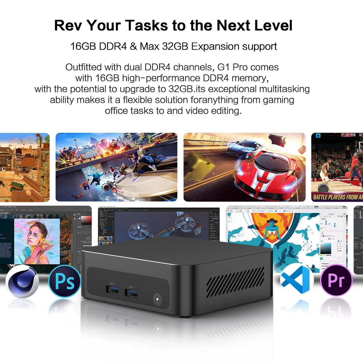 كمبيوتر صغير MLLSE G1 Pro AMD Ryzen7 5700U DDR4 16GB RAM 512GB SSD WiFi6 BT5.2 Windows 11 Pro كمبيوتر مكتبي صغير للألعاب #3