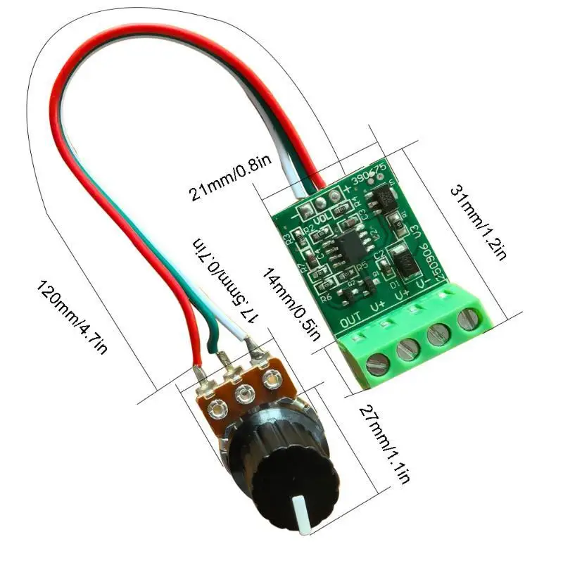 New Convenient LED Manual Dimmer Knob Controller 8A 5V 12V 24V Adjustable Speed Regulator For LED Light Supply For Daily Use