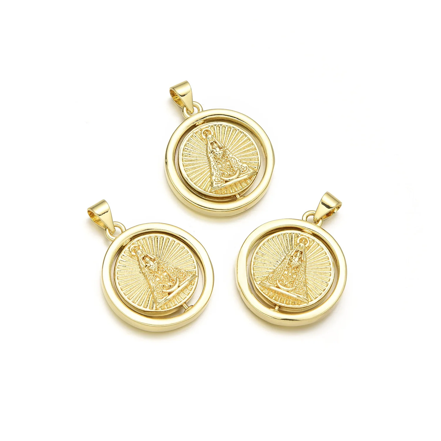 5 Pieces of Europe and The United States Virgin of Guadalupe Necklace Pendant Accessories DIY Jewelry Making Materials Wholesale