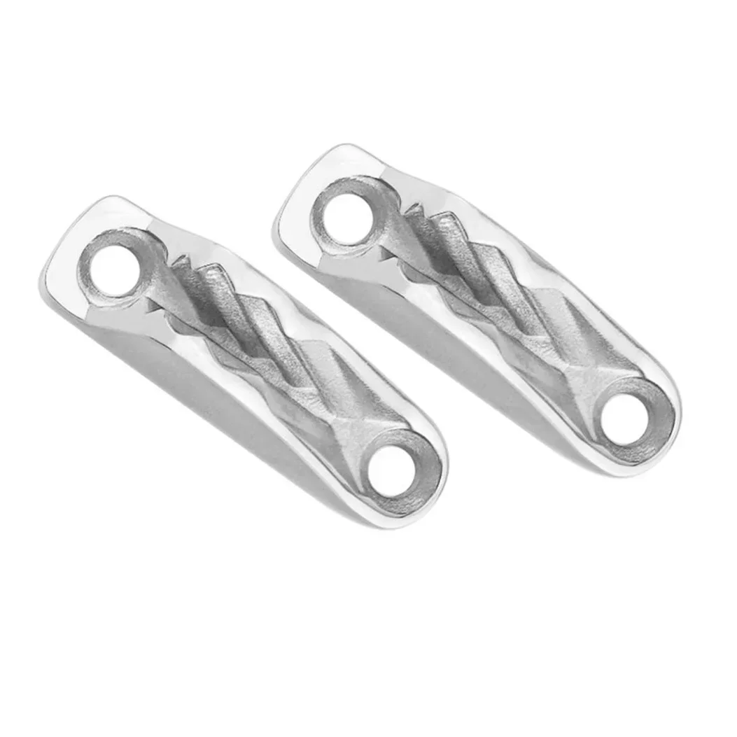 2 Pcs Marine Grade 316 Stainless Steel Boat Rope Clam Cleat Jam Cleat Board Line Cleat Gripper Hardware Boats Kayak Accessories