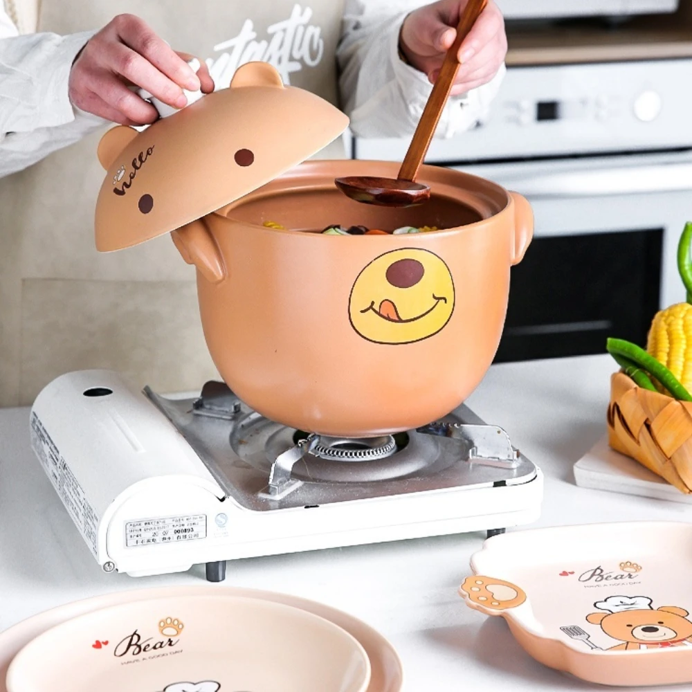 Cute Casserole for Making up Stew Pot, Special High Temperature Resistance for Household Gas Stove Soup Pot