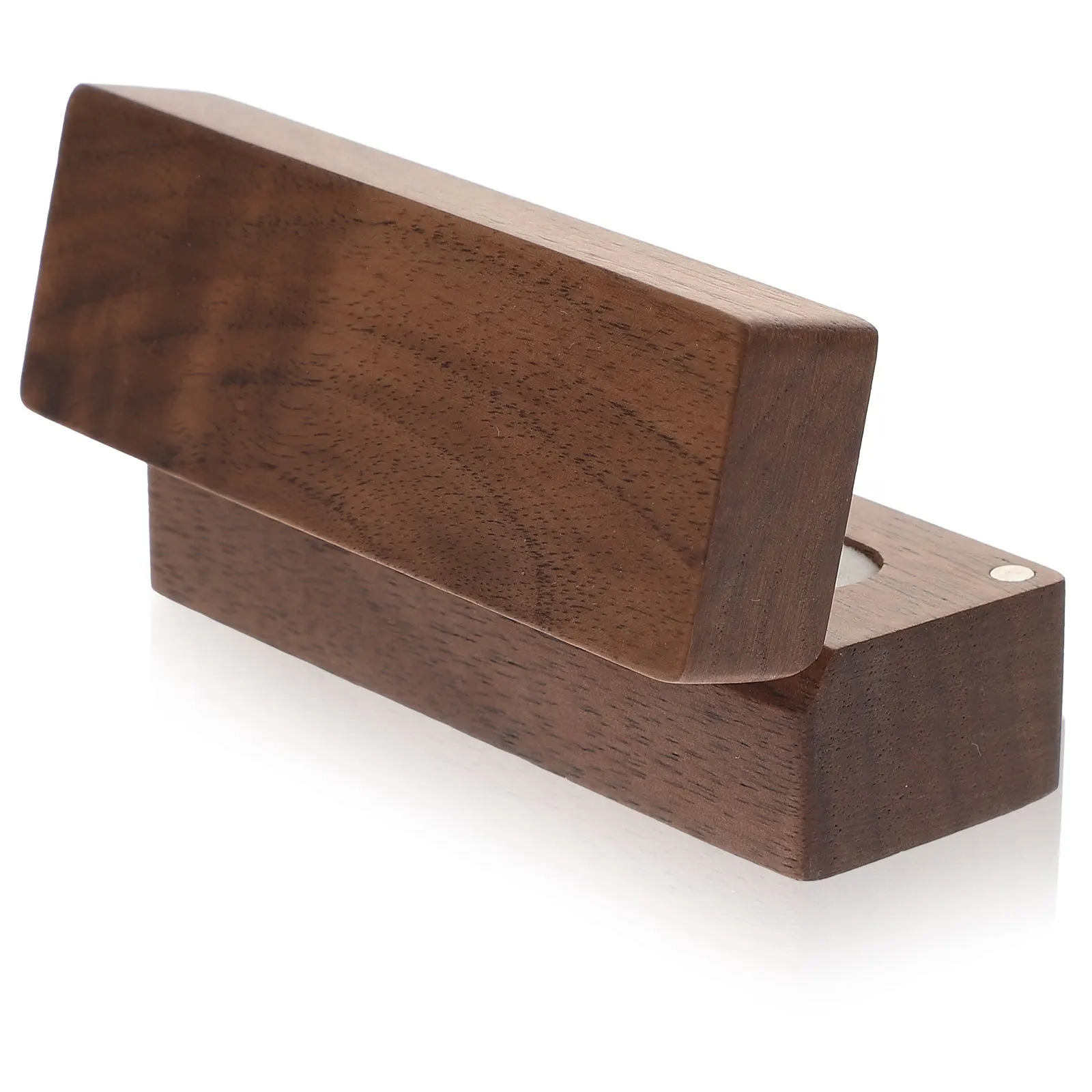 Wooden Wedding Ring Box Compact Lightweight Design Elegant Ring Case for Wedding Proposal Engagement Jewelry Gift