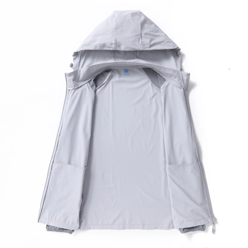 JNLN-cortavientos de senderismo para hombre, chaqueta impermeable para escalada, pesca, protección solar al aire libre, abrigo elástico, sombrero extraíble, ropa