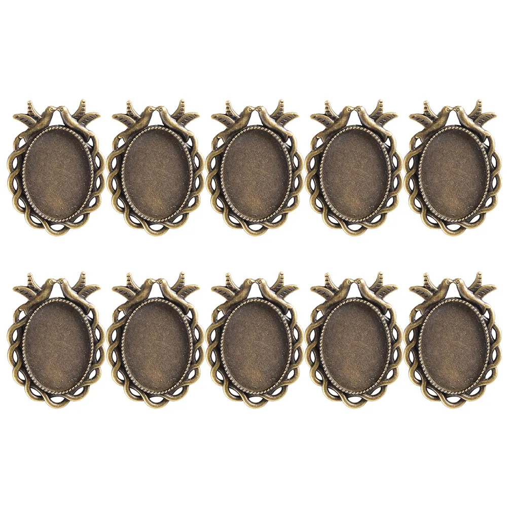 50Pcs High Quality Alloy Pendant Trays DIY Jewelry Kit Vintage Oval Blanks for Custom Gifts Unique Design DIY Jewelry Tray