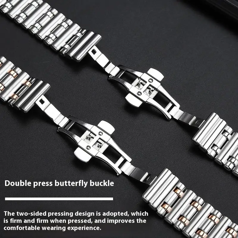 Para Breitling sincronización mecánica B01 serie AB0134 pulsera de Metal correa de acero de precisión sólida de alta calidad 22mm 24mm correa convexa