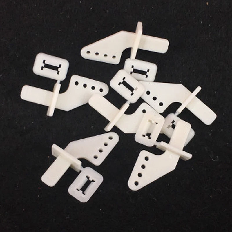 10Sets 21mm Set Rudder Servo Ailerons Elevators For RC Fixed Wing Airplane Medium Lock On Nylon Control Horn And Clevis