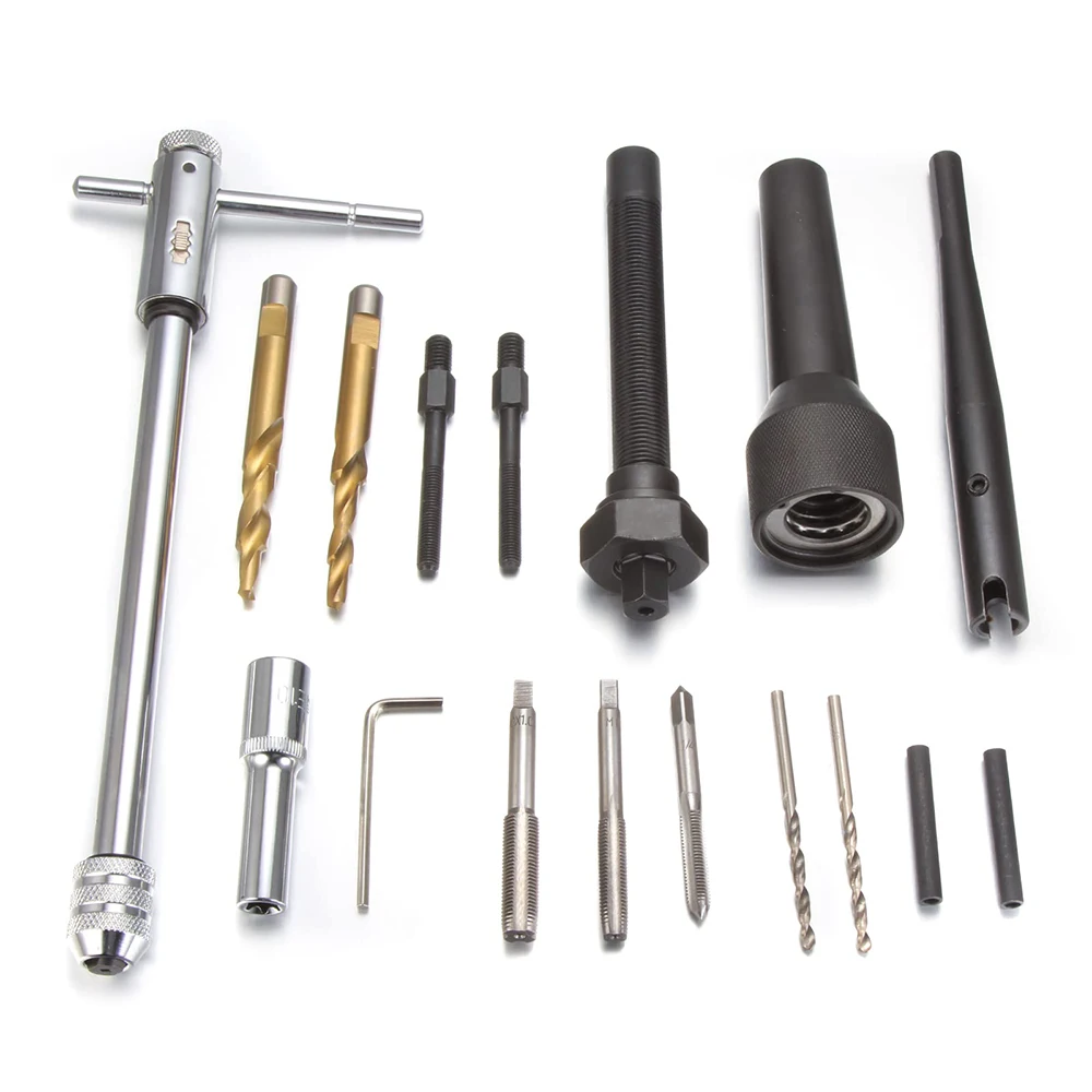 Kit de réparation de filetage de bougies de préchauffage Podofo, outil d'extraction M8 M10, extracteur de tiges cassées, perceuse HSS pour moteurs diesel VW BMW Mercedes Toyota Ford, automobile