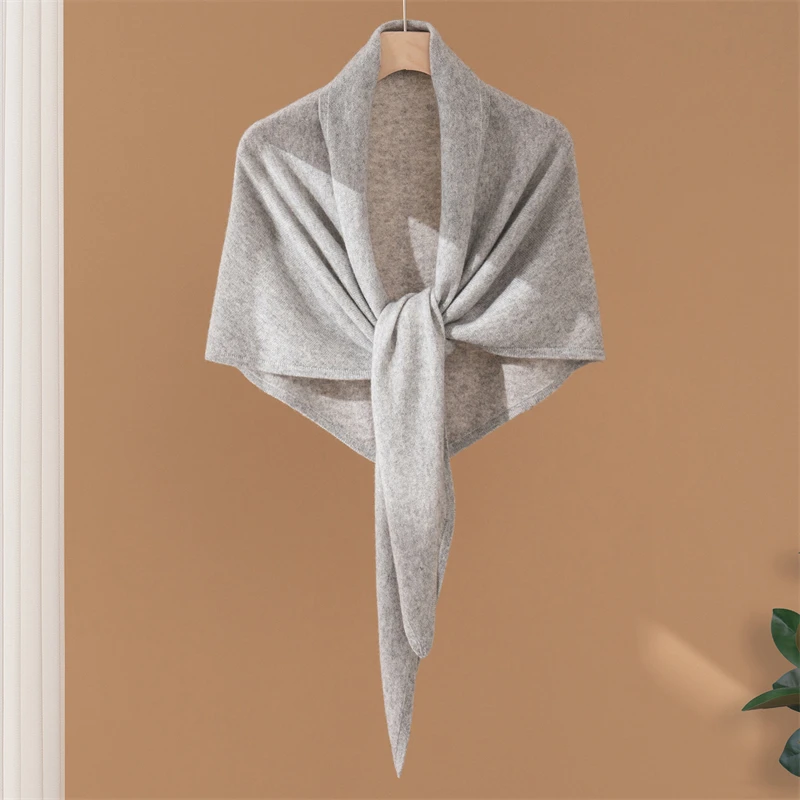 خريف شتاء دافئ شال أنيق للنساء 100% الكشمير الخالص وشاح محبوك تنوعا كبير مثلث وشاح لينة الرقبة أدفأ #5