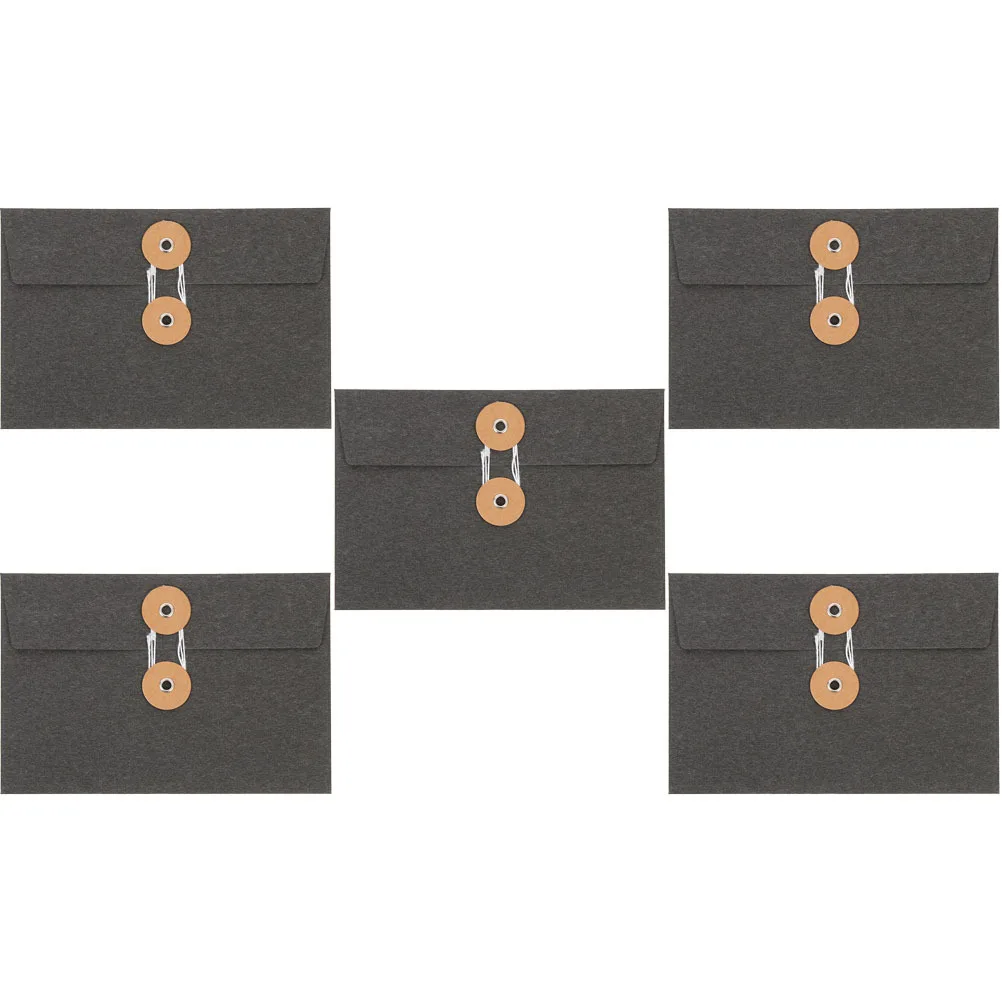 5 قطع من جيوب الورق متعددة الوظائف، صناعة متقنة، سطح أملس، استخدام مريح لملفات المدارس المكتبية، جيوب ورقية عتيقة #2